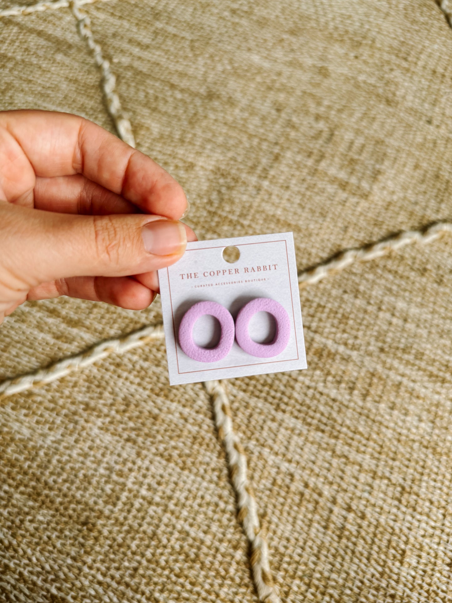 Abstract Lavender Studs