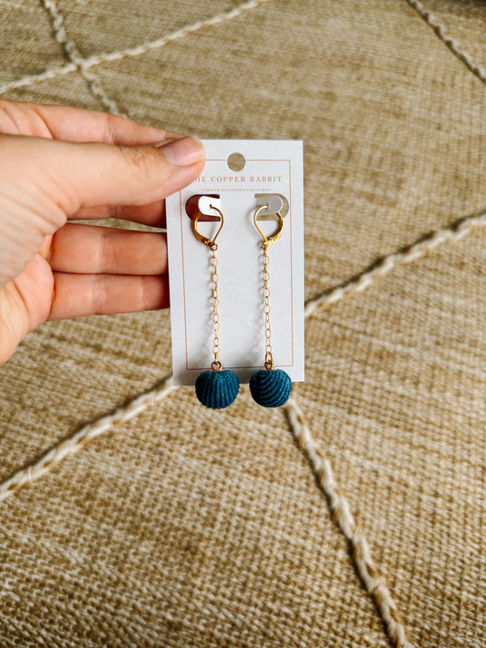 Teal Drop Dangles