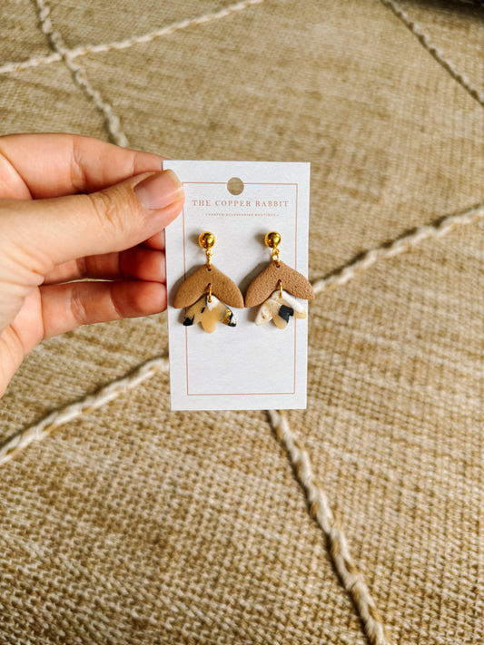 Mini Neutral Floral Dangles