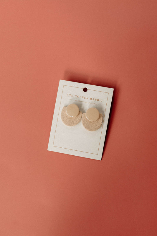 The Zoe Studs - Taupe